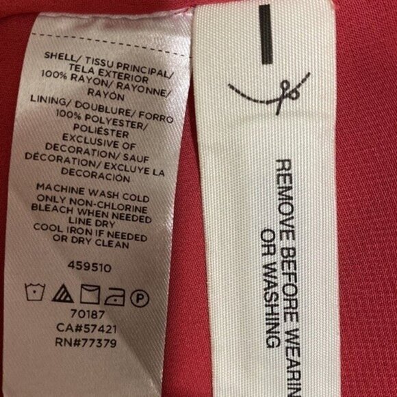 ANN TAYLOR Raspberry Regal Cutout Flare Sleeve Pleated women Dress 8 Event Party - Picture 10 of 12